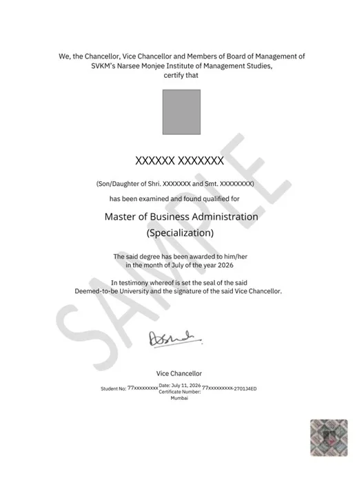 Jain Online BCom degree sample